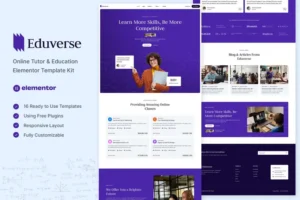 Mua Eduverse - Online Tutor & Education Elementor Template Kit giá rẻ