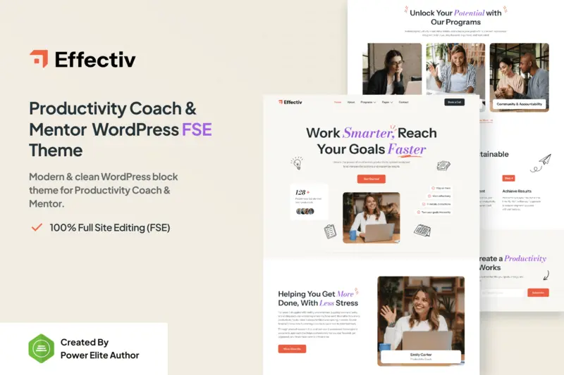 Mua Effectiv – Productivity Coach & Mentor WP Theme giá rẻ