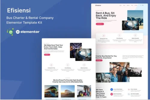 Mua Efisiensi - Bus Charter & Rental Company Elementor Template Kit giá rẻ