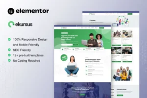 Mua eKursus - Online Course & Education Elementor Template Kit giá rẻ