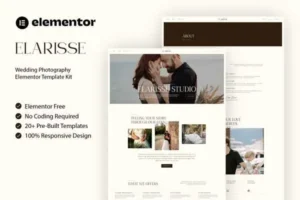 Mua Elarisse - Wedding Photography Elementor Template Kit giá rẻ