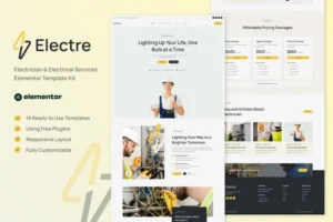 Mua Electre - Electrician & Electrical Services Elementor Template Kit giá rẻ