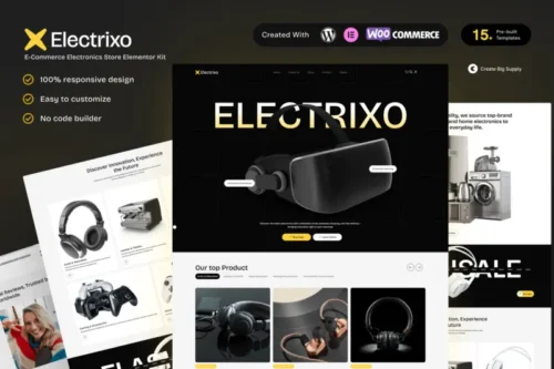 Mua Electrixo - E-Commerce Electronics Store Elementor Template Kit giá rẻ