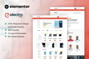 Mua ElectroDeals - Woocommerce Electronic Store Elementor Template Kit giá rẻ