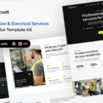 Elecvolt – Electrician & Electrical Services Elementor Template Kit