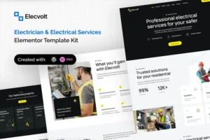 Mua Elecvolt - Electrician & Electrical Services Elementor Template Kit giá rẻ