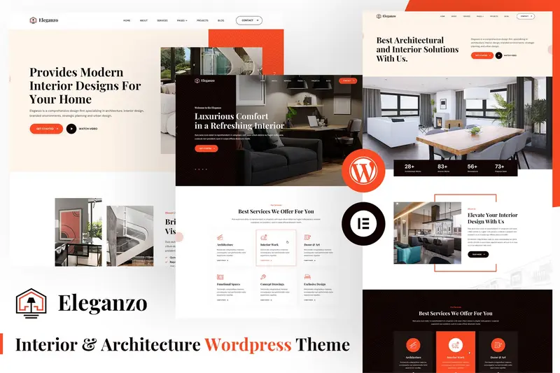 Mua Eleganzo | Interior & Architecture WordPress Theme giá rẻ