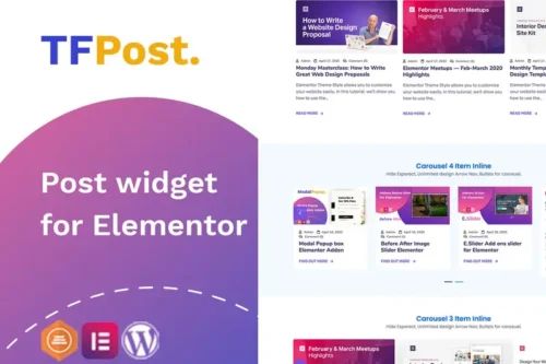 Mua Elementor Post grid, List , Carousel Slider giá rẻ