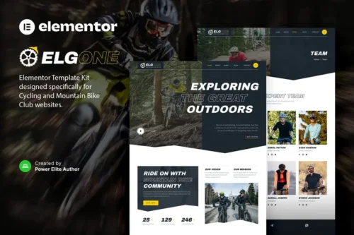 Mua Elgone – Cycling & Mountain Bike Club Elementor Template Kit giá rẻ