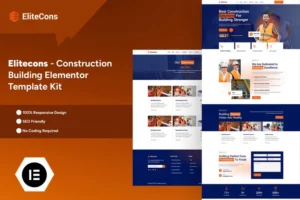 Mua Elitecons - Construction Building Elementor Pro Template Kit giá rẻ