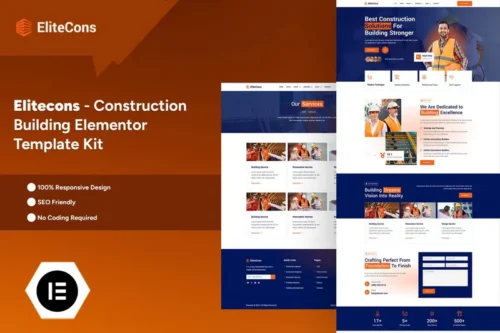 Mua Elitecons - Construction Building Elementor Pro Template Kit giá rẻ
