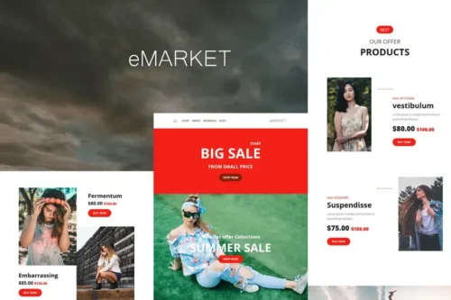 Mua eMarket Mail - Responsive E-mail Template giá rẻ