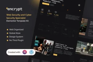 Mua Encrypt - Cyber Security Specialist Elementor Pro Template Kit giá rẻ