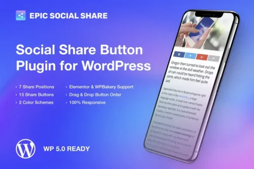 Mua Epic Social Share Button for WordPress giá rẻ