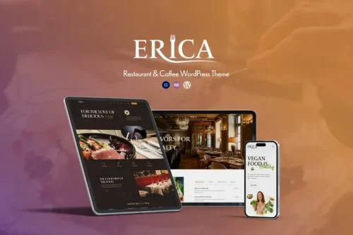 Mua Erica - Restaurant & Coffee WordPress Theme giá rẻ