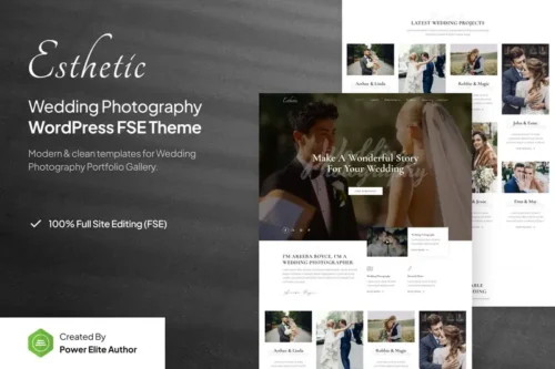 Mua Esthetic - Wedding Photography FSE WordPress Theme giá rẻ