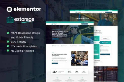 Mua Estorage - Storage Service Company Elementor Pro Template Kit giá rẻ