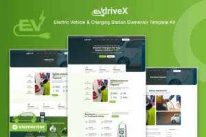 Mua EVdriveX - Electric Vehicle & Charging Station Elementor Template Kit giá rẻ