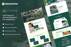 Mua Eveng - Event Catering Services Elementor Pro Template Kit giá rẻ
