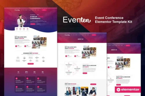 Mua Eventen - Event Conference Meetup Elementor Pro Template Kit giá rẻ