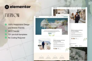 Mua EverVow - Wedding & Event Planner Elementor Pro Template Kit giá rẻ