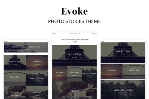Mua Evoke Photo Stories Blog WordPress Theme giá rẻ
