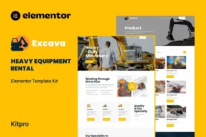 Mua Excava - Heavy Equipment Rental Elementor Template Kit giá rẻ