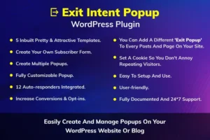 Mua Exit Intent Popup WordPress Plugin giá rẻ