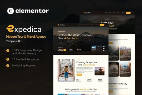 Mua Expedica - Modern Tour & Travel Agency Elementor Template Kit giá rẻ