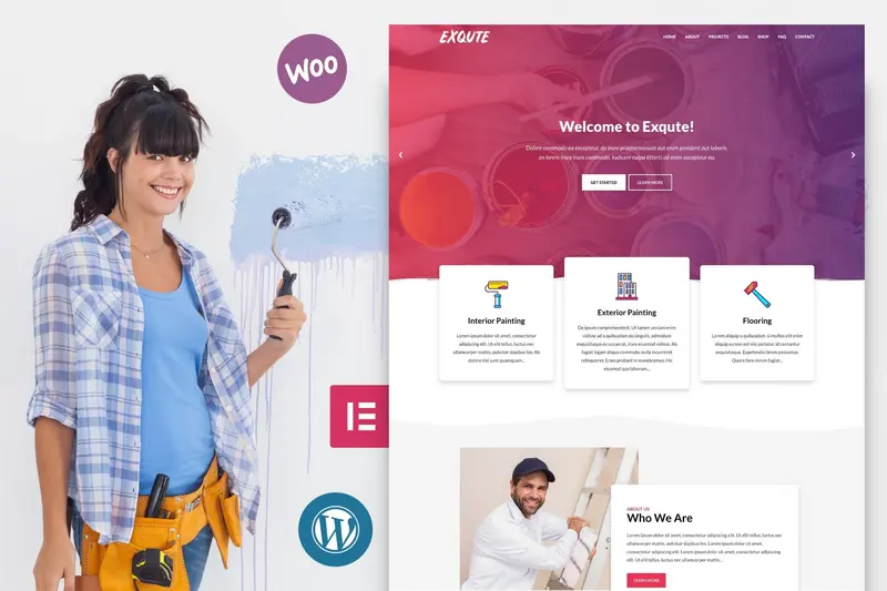 Mua Exqute - Painting Company WordPress Theme giá rẻ