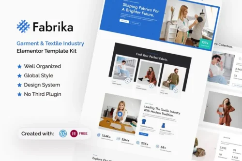 Mua Fabrika - Garment & Textile Industry Elementor Template Kit giá rẻ