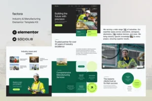 Mua Factora - Industry & Manufacturing Elementor Template Kit giá rẻ