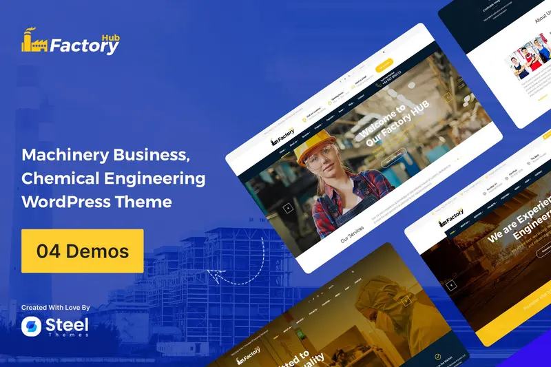 Mua Factory HUB - Industrial Business WordPress Theme giá rẻ