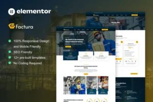 Mua Factura - Industry & Manufacturing Elementor Template Kit giá rẻ