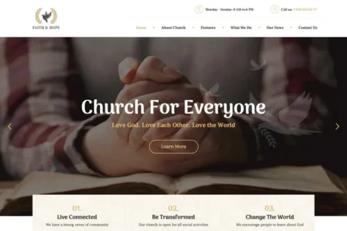 Mua Faith & Hope | A Modern Church & Religion WordPre giá rẻ