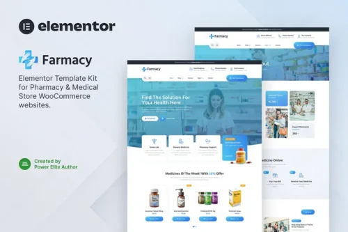 Mua Farmacy – Pharmacy & Medical Store Elementor Template Kit giá rẻ