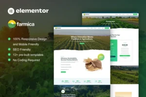 Mua Farmica - Agriculture & Organic Farming Elementor Pro Template Kit giá rẻ