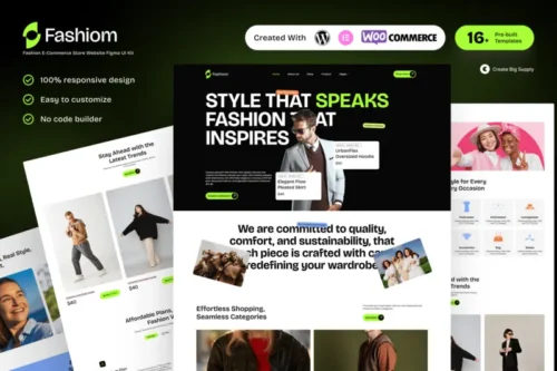 Mua Fashiom - Fashion E-Commerce Store Elementor Template Kit giá rẻ