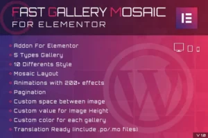 Mua Fast Gallery Mosaic for Elementor WordPress Plugin giá rẻ