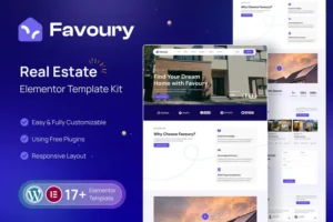 Mua Favoury - Property Agency Elementor Template Kit giá rẻ
