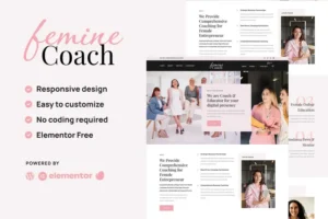 Mua Femine - Feminine Business Coach Elementor Template Kit giá rẻ