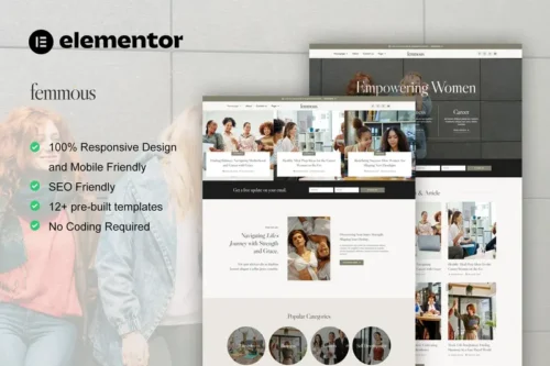 Mua Femmous - Modern Feminine Blog Elementor Template Kit giá rẻ