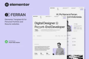 Mua Ferran – Personal Portfolio & Resume Elementor Template Kit giá rẻ