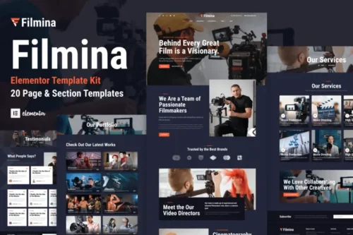 Mua Filmina - Filmmakers & Videographer Elementor Template Kit giá rẻ