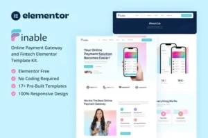Mua Finable - Online Payment Gateway & Fintech Elementor Template Kit giá rẻ