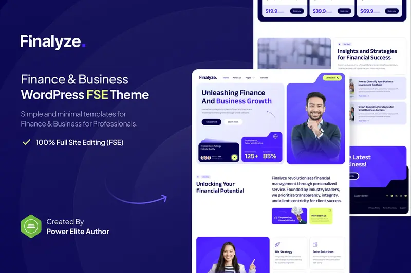 Mua Finalyze – Finance & Business FSE WordPress Theme giá rẻ