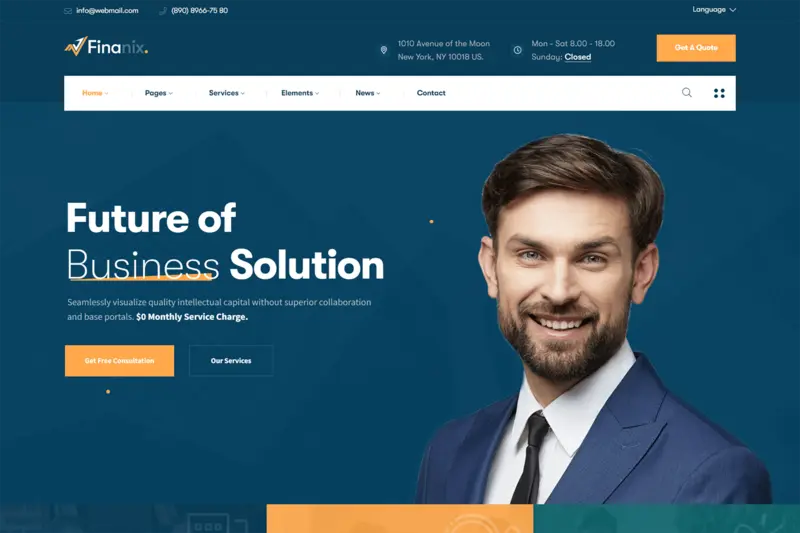 Mua Finanix - Business WordPress Theme giá rẻ