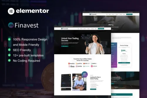 Mua Finavest - Trading & Investment Elementor Pro Template Kit giá rẻ