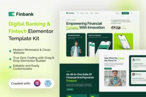 Mua Finbank - Digital Banking & Fintech Elementor Template Kit giá rẻ