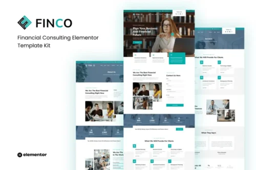 Mua Finco - Financial Consulting Elementor Template Kit giá rẻ